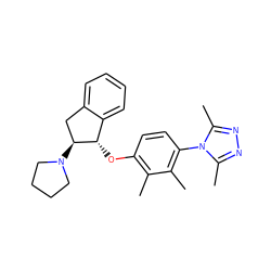 Cc1c(O[C@H]2c3ccccc3C[C@@H]2N2CCCC2)ccc(-n2c(C)nnc2C)c1C ZINC000147780545