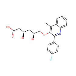 Cc1c(OC[C@@H](O)C[C@@H](O)CC(=O)O)c(-c2ccc(F)cc2)nc2ccccc12 ZINC000013824739