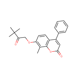 Cc1c(OCC(=O)C(C)(C)C)ccc2c(-c3ccccc3)cc(=O)oc12 ZINC000000634061