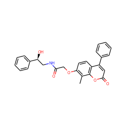 Cc1c(OCC(=O)NC[C@H](O)c2ccccc2)ccc2c(-c3ccccc3)cc(=O)oc12 ZINC000008790187