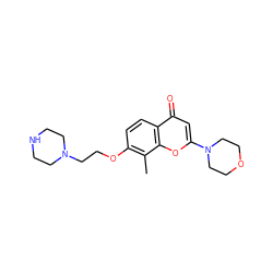 Cc1c(OCCN2CCNCC2)ccc2c(=O)cc(N3CCOCC3)oc12 ZINC000022940597