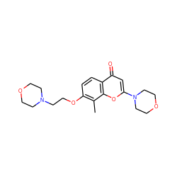 Cc1c(OCCN2CCOCC2)ccc2c(=O)cc(N3CCOCC3)oc12 ZINC000013832079