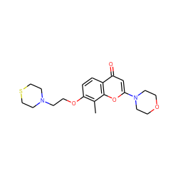 Cc1c(OCCN2CCSCC2)ccc2c(=O)cc(N3CCOCC3)oc12 ZINC000026180539