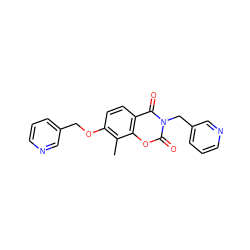 Cc1c(OCc2cccnc2)ccc2c(=O)n(Cc3cccnc3)c(=O)oc12 ZINC000095559530