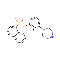 Cc1c(OS(=O)(=O)c2cccc3ccccc23)cccc1C1CCNCC1 ZINC000040411143