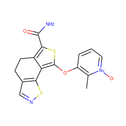 Cc1c(Oc2sc(C(N)=O)c3c2-c2sncc2CC3)ccc[n+]1[O-] ZINC001772601249