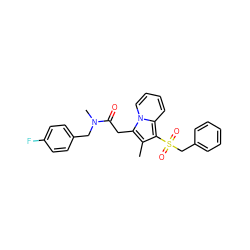 Cc1c(S(=O)(=O)Cc2ccccc2)c2ccccn2c1CC(=O)N(C)Cc1ccc(F)cc1 ZINC000096282659