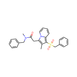 Cc1c(S(=O)(=O)Cc2ccccc2)c2ccccn2c1CC(=O)N(C)Cc1ccccc1 ZINC000096282660