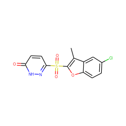 Cc1c(S(=O)(=O)c2ccc(=O)[nH]n2)oc2ccc(Cl)cc12 ZINC000003952254