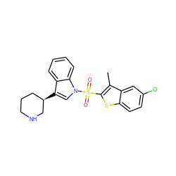 Cc1c(S(=O)(=O)n2cc([C@@H]3CCCNC3)c3ccccc32)sc2ccc(Cl)cc12 ZINC000028523920