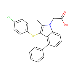 Cc1c(Sc2ccc(Cl)cc2)c2c(-c3ccccc3)cccc2n1CC(=O)O ZINC000034167800