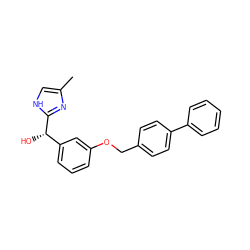 Cc1c[nH]c([C@@H](O)c2cccc(OCc3ccc(-c4ccccc4)cc3)c2)n1 ZINC000013822751