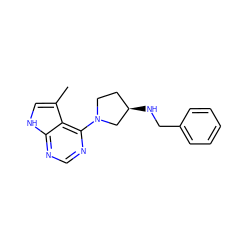 Cc1c[nH]c2ncnc(N3CC[C@@H](NCc4ccccc4)C3)c12 ZINC000053313140