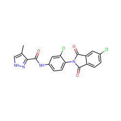 Cc1c[nH]nc1C(=O)Nc1ccc(N2C(=O)c3ccc(Cl)cc3C2=O)c(Cl)c1 ZINC000653698636