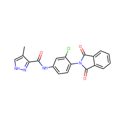 Cc1c[nH]nc1C(=O)Nc1ccc(N2C(=O)c3ccccc3C2=O)c(Cl)c1 ZINC000653714193