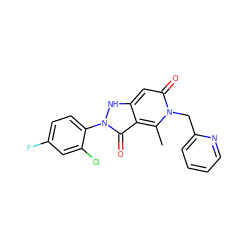 Cc1c2c(=O)n(-c3ccc(F)cc3Cl)[nH]c2cc(=O)n1Cc1ccccn1 ZINC000064447040