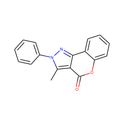 Cc1c2c(=O)oc3ccccc3c2nn1-c1ccccc1 ZINC000026823449