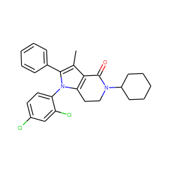 Cc1c2c(n(-c3ccc(Cl)cc3Cl)c1-c1ccccc1)CCN(C1CCCCC1)C2=O ZINC000028706487