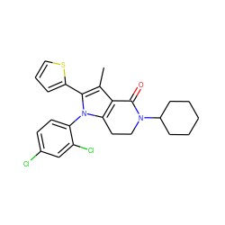 Cc1c2c(n(-c3ccc(Cl)cc3Cl)c1-c1cccs1)CCN(C1CCCCC1)C2=O ZINC000028706530