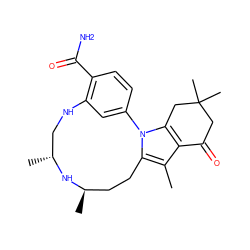 Cc1c2c(n3c1CC[C@@H](C)N[C@H](C)CNc1cc-3ccc1C(N)=O)CC(C)(C)CC2=O ZINC000071316402