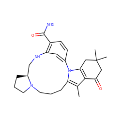 Cc1c2c(n3c1CCCN1CCC[C@H]1CNc1cc-3ccc1C(N)=O)CC(C)(C)CC2=O ZINC000071340643