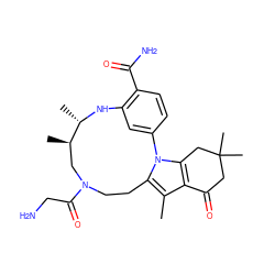 Cc1c2c(n3c1CCN(C(=O)CN)C[C@@H](C)[C@H](C)Nc1cc-3ccc1C(N)=O)CC(C)(C)CC2=O ZINC000072176383