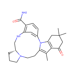 Cc1c2c(n3c1CCN1CCC[C@@H]1CNc1cc-3ccc1C(N)=O)CC(C)(C)CC2=O ZINC000071341077