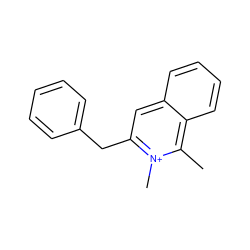 Cc1c2ccccc2cc(Cc2ccccc2)[n+]1C ZINC000001225192