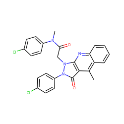 Cc1c2ccccc2nc2c1c(=O)n(-c1ccc(Cl)cc1)n2CC(=O)N(C)c1ccc(Cl)cc1 ZINC000072317925