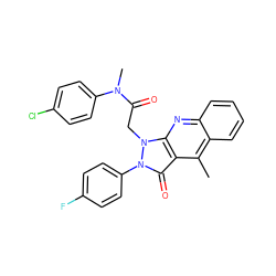 Cc1c2ccccc2nc2c1c(=O)n(-c1ccc(F)cc1)n2CC(=O)N(C)c1ccc(Cl)cc1 ZINC000072317927