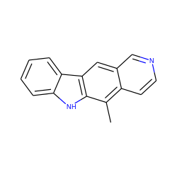 Cc1c2ccncc2cc2c1[nH]c1ccccc12 ZINC000013283118