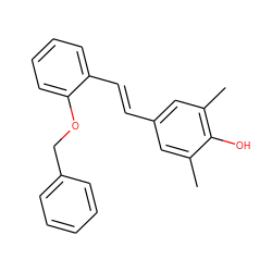 Cc1cc(/C=C/c2ccccc2OCc2ccccc2)cc(C)c1O ZINC000029553461