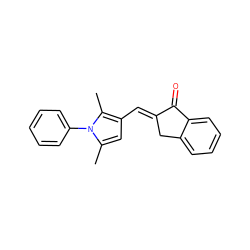 Cc1cc(/C=C2\Cc3ccccc3C2=O)c(C)n1-c1ccccc1 ZINC000003895317