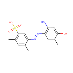 Cc1cc(/N=N/c2cc(S(=O)(=O)O)c(C)cc2C)c(N)cc1O ZINC000064746682