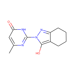 Cc1cc(=O)[nH]c(-n2nc3c(c2O)CCCC3)n1 ZINC000101709579