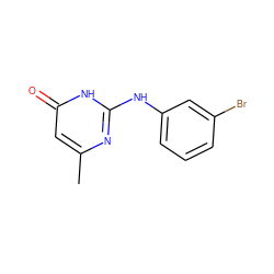 Cc1cc(=O)[nH]c(Nc2cccc(Br)c2)n1 ZINC000013113930