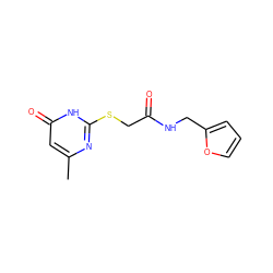 Cc1cc(=O)[nH]c(SCC(=O)NCc2ccco2)n1 ZINC000008586370