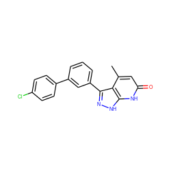 Cc1cc(=O)[nH]c2[nH]nc(-c3cccc(-c4ccc(Cl)cc4)c3)c12 ZINC000063539191