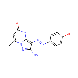 Cc1cc(=O)[nH]c2c(N=Nc3ccc(O)cc3)c(N)nn12 ZINC000253916235