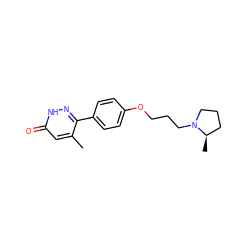 Cc1cc(=O)[nH]nc1-c1ccc(OCCCN2CCC[C@H]2C)cc1 ZINC000072141501