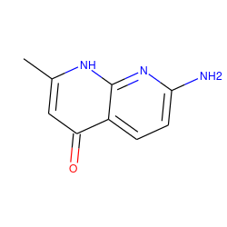 Cc1cc(=O)c2ccc(N)nc2[nH]1 ZINC000013579584