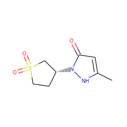 Cc1cc(=O)n([C@@H]2CCS(=O)(=O)C2)[nH]1 ZINC000097729438