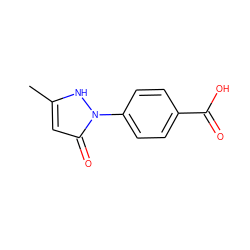 Cc1cc(=O)n(-c2ccc(C(=O)O)cc2)[nH]1 ZINC000004949419