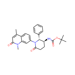 Cc1cc(=O)n(C)c2cc(N3C(=O)CC[C@H](NC(=O)OC(C)(C)C)[C@H]3c3ccccc3)ccc12 ZINC000230499285