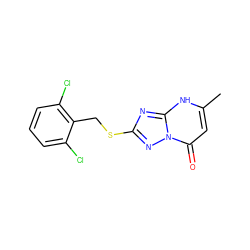 Cc1cc(=O)n2nc(SCc3c(Cl)cccc3Cl)nc2[nH]1 ZINC000095574564