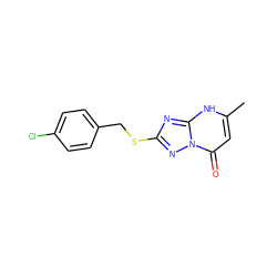 Cc1cc(=O)n2nc(SCc3ccc(Cl)cc3)nc2[nH]1 ZINC000100133772