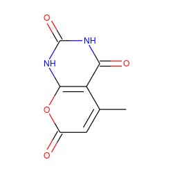 Cc1cc(=O)oc2[nH]c(=O)[nH]c(=O)c12 ZINC000084653990