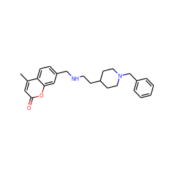 Cc1cc(=O)oc2cc(CNCCC3CCN(Cc4ccccc4)CC3)ccc12 ZINC000653696837