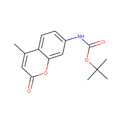 Cc1cc(=O)oc2cc(NC(=O)OC(C)(C)C)ccc12 ZINC000073295077