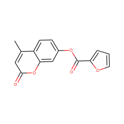 Cc1cc(=O)oc2cc(OC(=O)c3ccco3)ccc12 ZINC000000139058